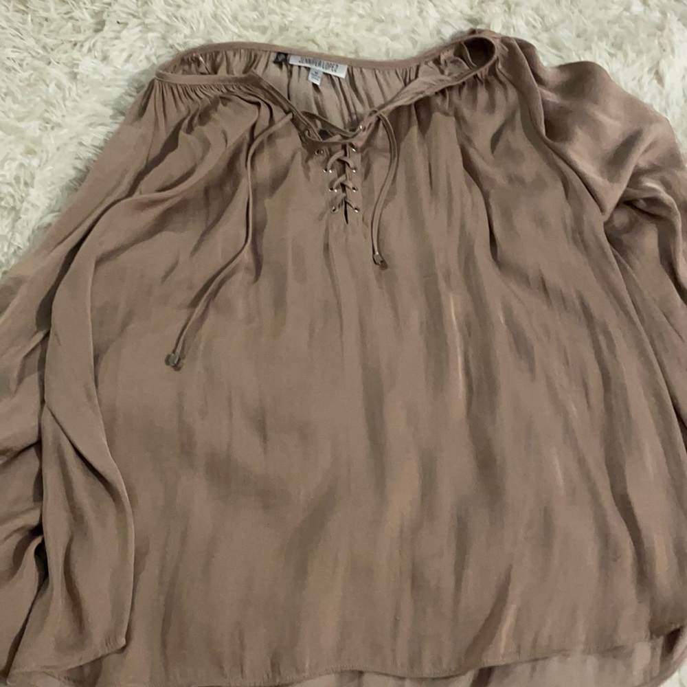 Jennifer Lopez satin tunic.